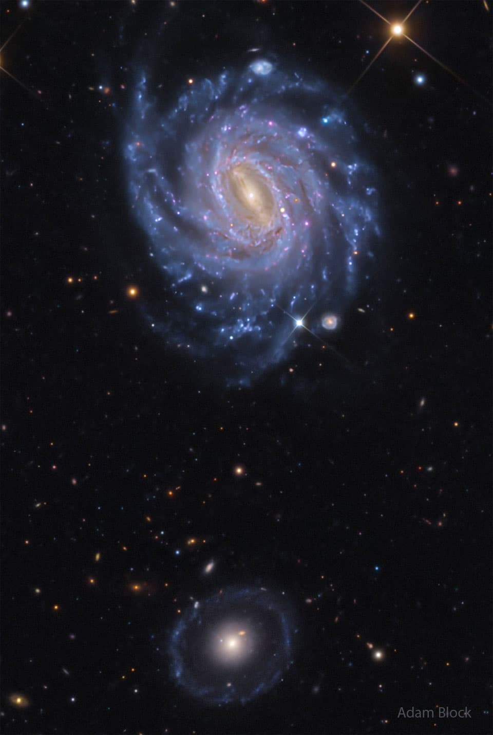 NGC 3660 and Burçin's Galaxy | © · Adam Block, 
El Sauce Obs.