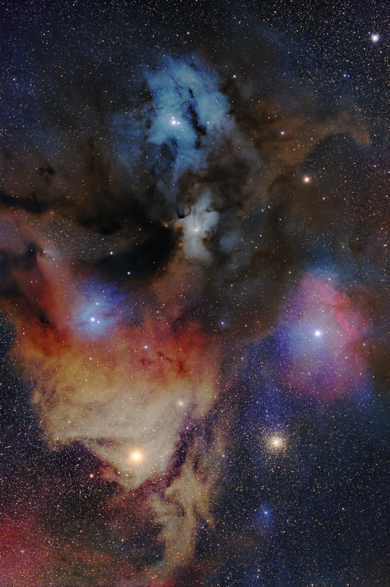 The Cotton Candy Clouds of Rho Ophiuchi | © · Ángel Molina

Text:
Keighley Rockcliffe  
(NASA
GSFC, 
UMBC CSST, 
CRESST II)
