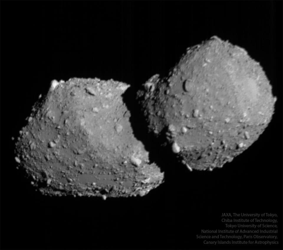 Double Lobed Asteroid Torifune | © · JAXA,
U. of Tokyo,
Chiba Tech,
Tokyo U. of Science,
AIST,
Paris Obs.,
IAC